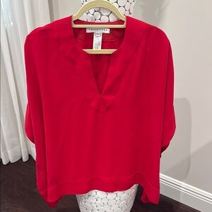 Trina Turk Red V-Neck Women's Top